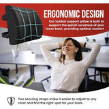 Stoelkussen, Zitkussen voor Bureaustoel, Rugkussen voor Stoel, Steunkussen voor de Rug, Autostoelkussen, Rugsteun, Traagschuim Zitkussen Wasbare Hoes