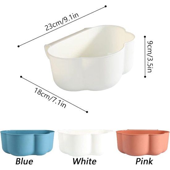 ABS aankleedtafel, organizer, 2 stuks, keukenkast, deur, hangende afvalemmer, wikkeltafelorganizer om op te hangen, opvangbak voor keukenafval, wit