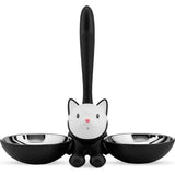 Kattenbak van roestvrij staal en thermoplastische hars, zwart, 32 cm