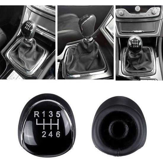 6 versnellingen auto versnellingspook auto PU lederen schakelknop schakelaar hendel