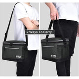 lunchtas voor vrouwen en mannen, lekvrije thermische herbruikbare lunchtas voor volwassenen, lunchtas voor kantoor, werk, houtskool