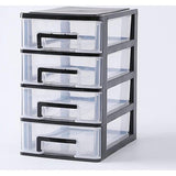 Plastic opbergladen, doorzichtige bureaulade, opbergkast, opbergkoffer, opbergbox en meerlaagse kleinigheidshouder voor kantoor.