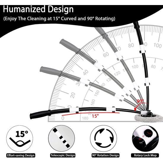 15° boog autowasborstel met lange handgreep, telescoop staal, 109 cm, aluminium autoborstels, zachte autowasmop, flagrant, reinigingsborstels voor vrachtwagens, suv, caravans, wasborstel, camper, microvezelmop