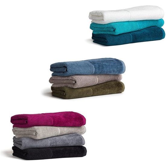 Bamboo Luxe gastenhoes 30 x 50 cm van 60% katoen / 40% viscose van bamboecellulose, zwart