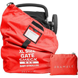 Transporttas voor kinderwagen – reistas/beschermhoes vliegtuig – buggytas – vliegreizen en opbergen – robuust en waterdicht, rood, kinderbagage
