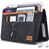 Bedorganizer met ophangsysteem, bedtas om op te hangen, dik vilt, antislip met gesp, voor baby's en kinderen, afstandsbedieninghouder, bank, bedside hanging, opbergorganizer (zwart)