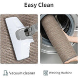 Keukentapijt wasbaar antisliptapijt loper jute imitatieweefsel keukenmat keukenloper vuilvangmat keuken- en eetkamerset natuurrubber achterkant 44 x 75 + 44 x 120 cm