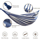 Hammock Outdoor Cotton Large Camping Hammock with Free Adjustable Straps Accessories, Portable Hammocks with Carry Bag for Garden, Patio, Yard