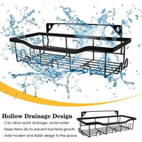 Doucheplank gezoneerde boringen, set van 4, zwart, met zeewering en bevestiginghouder, roestvrij staal, gezoneerde boringen, voor badkamer en keuken