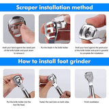 Pedicure eeltscheermesset, eeltverwijderaar, professionele voetschraper met voetvijlkop + 20 vervangende mesjes voor voetverzorging