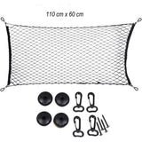 Platte rubberen spankabel, spanriem, Bagagespanner voor aanhangwagens met haken, rubberen spanriem (2 m lengte, 250 kg trekkracht) voor het vervoeren, verpakken van auto ' s, motorfietsen, kamperen