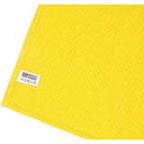 Deken van katoen, wafelpiqué, lichte knuffeldeken van 100% katoen, luchtige plaid, veelzijdig inzetbaar, onderhoudsvriendelijke deken, geel, 150 x 200 cm
