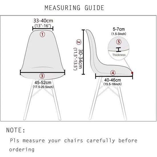 Shell Stoelhoezen Retro Stoelhoezen - Stretch Spandex Print Lounge Hoek - Stoelhoezen voor Eetkamer Keuken Feest Banket Club Home Decor (Taupe, Set van 2)