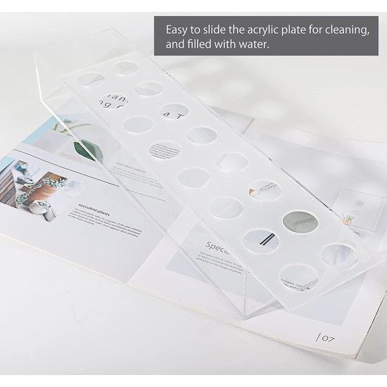 Duidelijke bloemenvaas tafel middenstuk 37cm lang lage hoogte acryl vaas rechthoek bloemstuk voor eettafel middenstukken bruiloft huisdecoratie