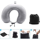 Yomisee Reiskussen, nekkussen vliegtuig en auto van traagschuim met fluweelzachte overtrek, nekkussen voor volwassenen, voor reizen, camping, kantoor en huis