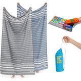 XXL strandlaken, hamamdoek, saunahanddoek, yogahanddoek, badhanddoek, saunahanddoek, badhanddoek, hamamdoek, reishanddoek, , handdoeken, dames en heren, antraciet/marineblauw