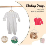 Kleerhangers voor kinderen, van fluweel, 30 stuks babyhangers met haken in roségoud met 20 clips, ultradun, ruimtebesparend, antislip, kinderkleerhangers voor baby's, peuters en kinderkleding