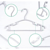 36 stuks kleerhangers kinderkleerhangers, set babykleerhangers van kunststof, opbergkast, kledinghangers, 27 cm, voor peuters en baby's, grijs