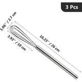 Whisk Stainless Steel Small Whisk Set of 3 Mini Whisk for Mixing, Whisking, Beating, Frothing and Stirring