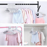 36 stuks kleerhangers kinderkleerhangers, set babykleerhangers van kunststof, opbergkast, kledinghangers, 27 cm, voor peuters en baby's, grijs