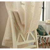 Set van 2 gordijnen transparant met lint 140x225cm