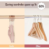 Kleerhangers voor kinderen, van fluweel, 30 stuks babyhangers met haken in roségoud met 20 clips, ultradun, ruimtebesparend, antislip, kinderkleerhangers voor baby's, peuters en kinderkleding