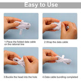 Kabelopbergdoos, 2 stuks kabelorganizerbox met deksel, 8 vakken met 30 kabelbinders, transparante kabelmanagementbox voor bureau, opslag, kantoor, thuisgebruik