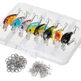 Kunstaasset Minnow Bait Kit Wobbler Crank Bait met haak Harde drukknopen Kunstaas voor zoutwater zoetwater forel bas zalmvissen (8 stuks - 4,5 cm / 4 g)