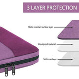 Laptoptas 15,6 inch, TSA-vriendelijke laptophoes 15/6, waterafstotende laptoptas met vakken en vakken, compatibel met notebook, cadeau voor vrouwen, paars