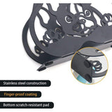 Leuke servethouder voor tafel, kantoor, keuken en thuis (Bulldog, metaal, zwart)