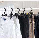 Broekhanger, kleerhanger met haken, ruimtebesparend, antislip rokhanger van kunststof, voor broeken, sokken, rokken (12 stuks)