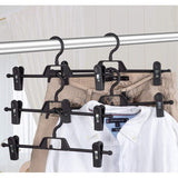 Broekhanger, kleerhanger met haken, ruimtebesparend, antislip rokhanger van kunststof, voor broeken, sokken, rokken (12 stuks)