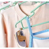 36 stuks kleerhangers kinderkleerhangers, set babykleerhangers van kunststof, opbergkast, kledinghangers, 27 cm, voor peuters en baby's, groen