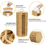 Woven Toilet Paper Holder, Standing, Toilet Paper Storage, Toilet Paper Holder for Bathroom, Waterproof, Natural