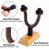 Gitaarhouder voor aan de muur, gitaar muurbevestiging hout, muurbevestiging gitaar, gitaar muurbevestiging voor klassieke gitaar, elektrische gitaar, basgitaar (2 stuks)