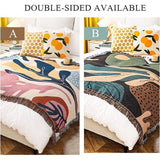 Dubbelzijdige katoenen geweven deken, sprei met kwastjes, jungle, Boheemse stijl, wandtapijt, knuffeldeken, decoratieve deken voor bed, bank, stoel, camping, deken, tafelkleed, tapijt, 160 x130