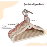 Kleerhangers voor kinderen, van fluweel, 30 stuks babyhangers met haken in roségoud met 20 clips, ultradun, ruimtebesparend, antislip, kinderkleerhangers voor baby's, peuters en kinderkleding