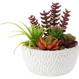 Kunstplant, vetplanten, kunstmatige kamerplant, vetplant, decoratieve tafeldecoratie, woonkamer, vetplant, in cementpot, voor badkamer, bureau, sideboard, hoogte 16 cm