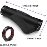 Fietshandgrepen, antislip, ergonomische MTB-handgrepen, twee zijden, lock-on design, handgrepen voor 22,2 mm fiets, mountainbike, racefiets, stuurgrepen