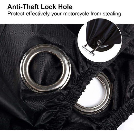Motorhoes Motorhoes Motorfiets Garages Roller Cover Cover Cover XXXL 190T Oxford Stof Motorzeil Waterdicht Motorgarage Zwart 265 x 105 x 125 cm