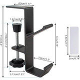 2 stuks verstelbare tafeltashouder, bureautashouder met dubbele haak, aluminium tafelmontage headsethouder, multifunctionele tashaak, voor kantoor, studeerkamer