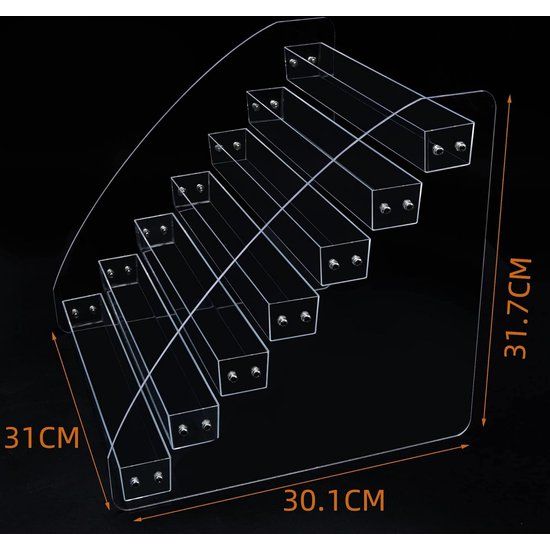 Nail Polish Base Acrylic Nail Polish Organiser Transparent Universal Nail Polish Stand Space Saving Up To 60 Bottles (2/3/4/5/6/7 Neck, Transparent