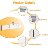 Opbergsysteem voor schuifladen, verstelbare ladeverdeler, scheidingssysteem, keuken, ladeverdeler, organizer met 9 inzetstukken, voor keuken, badkamer, slaapkamer, commode, 27-44 cm, 4 stuks