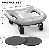 Buiktrainer, roller, buikroller, push-upgrepen, vanaf roller met stabiele vier wielen, buikspiertrainer vanaf wiel, set inclusief gevoerde, afdominale wielroller voor buikspiertraining