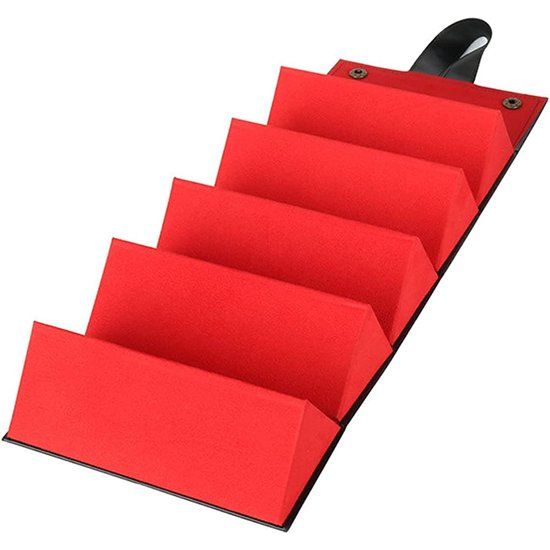 organizer met 5 sleuven, opvouwbare opbergdoos, meerdere houders, reizen, brillenkoker voor dames en heren, hdgnyjh-28, 16,5 x 12,5 x 13 cm, zwart, zwart