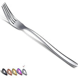 Tafelvorken 6-delig, roestvrijstalen vorken, bestekset, dessertvorken, tafelvorken, saladevorken voor thuis, keuken of restaurant, vaatwasmachinebestendig (zilver-8 inch)