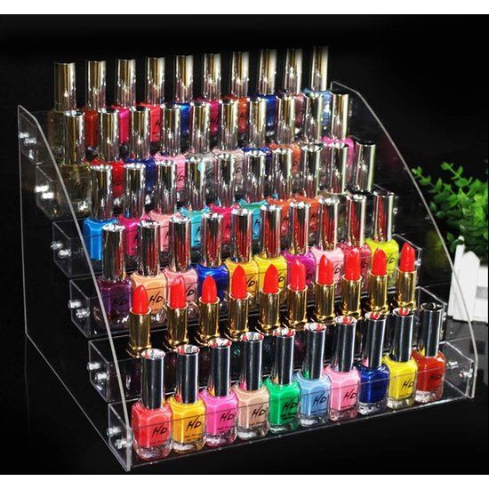 Nagellak organizer met 6 lagen nagellak opbergstandaard nagellak display make-up presentatiestandaard voor nagellak en lippenstift of etherische oliën