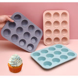 Muffinvorm siliconen voor 12 muffins & 6 donuts bakvorm, siliconen bakvorm 2 stuks, hoogwaardige bakvorm met uitstekende warmtegeleiding BPA-vrij voor cupcakes, brownies, cake, pudding,