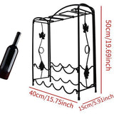 Weinregal aus schwarzem Metall, Aufbewahrung für Ihre Lieblingsweine,Flaschenregal für 8 Flaschen,Perfekt für die Hausbar und Familientreffen