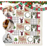 Kerstknuffeldeken 150x200 Sherpa-deken rode eland fleecedeken omkeerbare bankdeken bankdeken zachte warme deken als kerstcadeau voor slaapbank